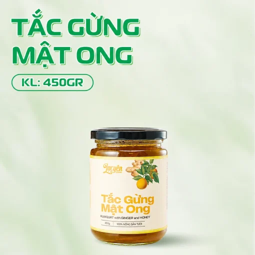 Tắc Gừng Mật Ong Lạc Yên Foods, Thơm Ngon Bổ Dưỡng, Có Nhiều Miếng Tắc và Gừng Để Ngậm Thơm Ngon