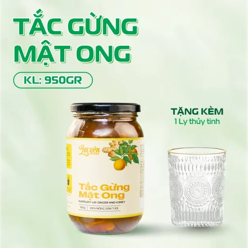 Tắc Gừng Mật Ong Lạc Yên Foods, Thơm Ngon Bổ Dưỡng, Có Nhiều Miếng Tắc và Gừng Để Ngậm Thơm Ngon