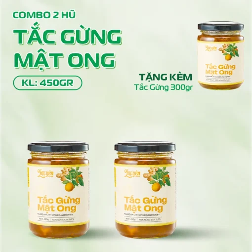 Tắc Gừng Mật Ong Lạc Yên Foods, Thơm Ngon Bổ Dưỡng, Có Nhiều Miếng Tắc và Gừng Để Ngậm Thơm Ngon