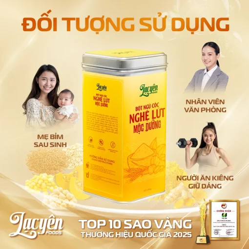 Ngũ Cốc Dinh Dưỡng Nghệ Lứt Mộc Dưỡng