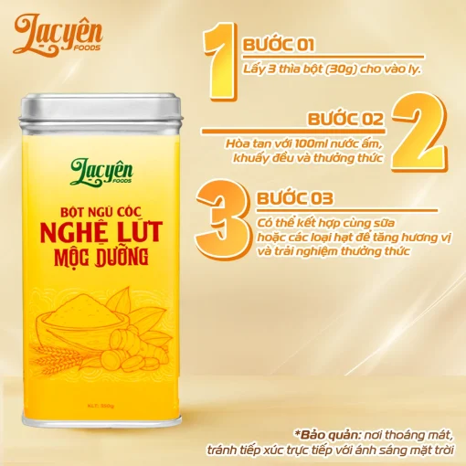 Ngũ Cốc Dinh Dưỡng Nghệ Lứt Mộc Dưỡng