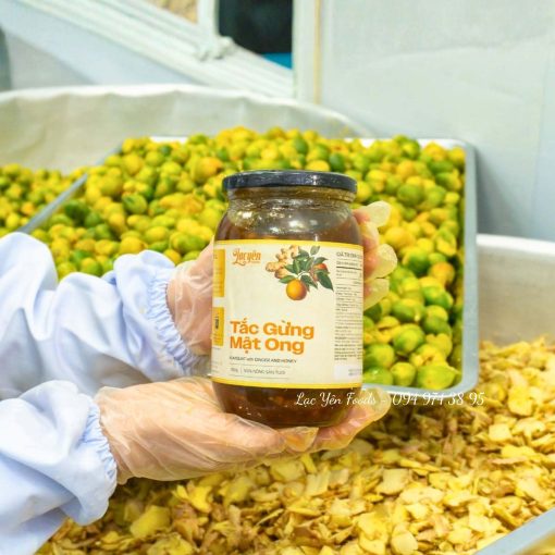 Tắc Gừng Mật Ong Lạc Yên Foods, Thơm Ngon Bổ Dưỡng, Có Nhiều Miếng Tắc và Gừng Để Ngậm Thơm Ngon