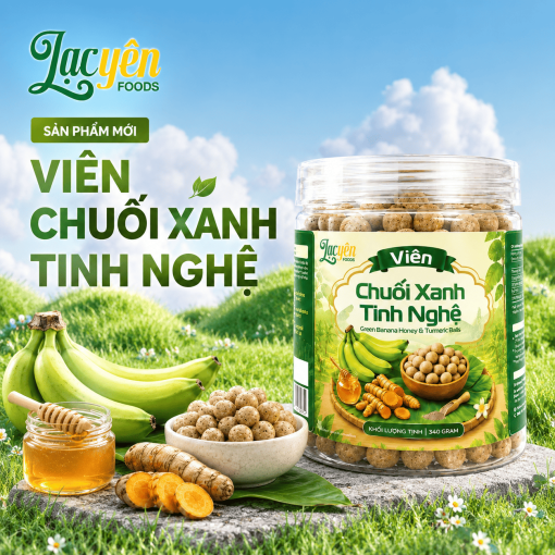 Viên chuối xanh tinh nghệ