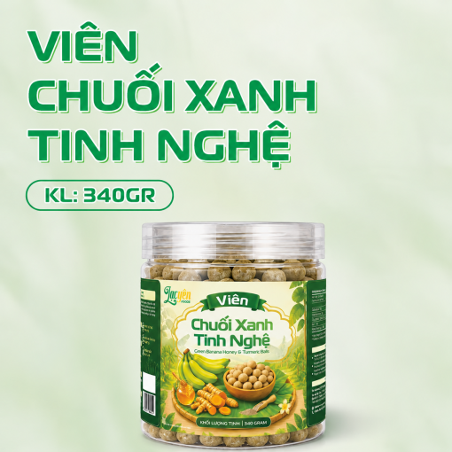Viên chuối xanh tinh nghệ