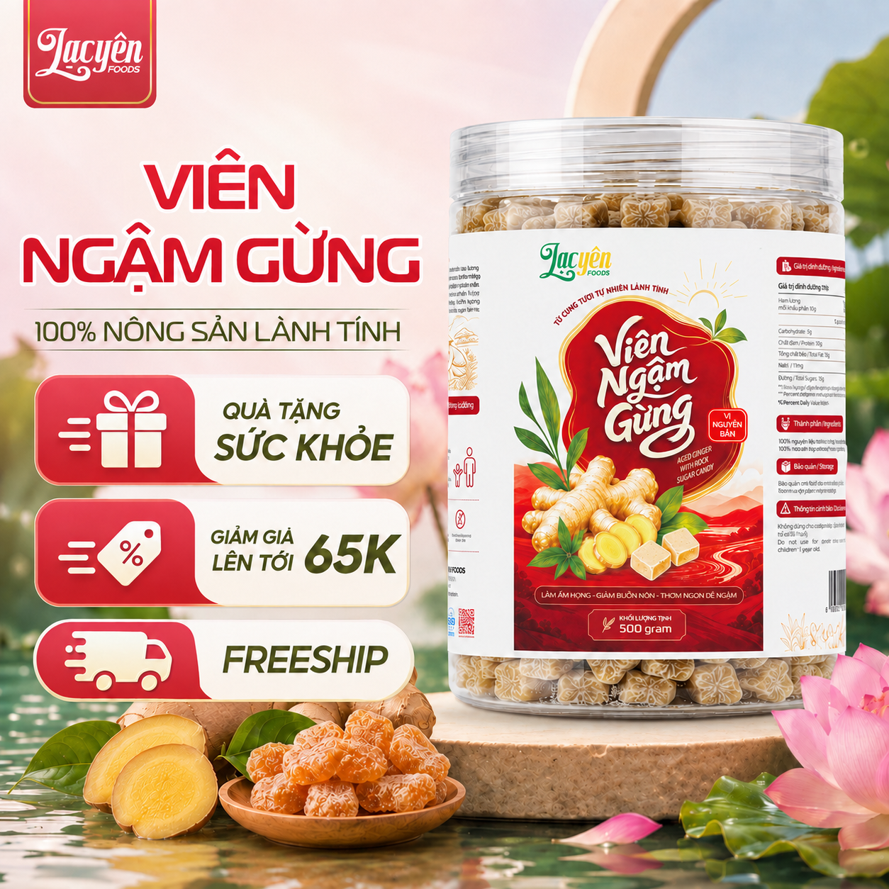 Viên Ngậm Gừng Lạc Yên Foods