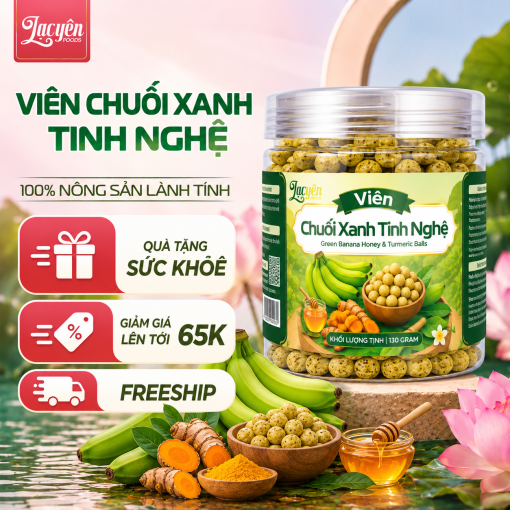 Viên chuối xanh tinh nghệ
